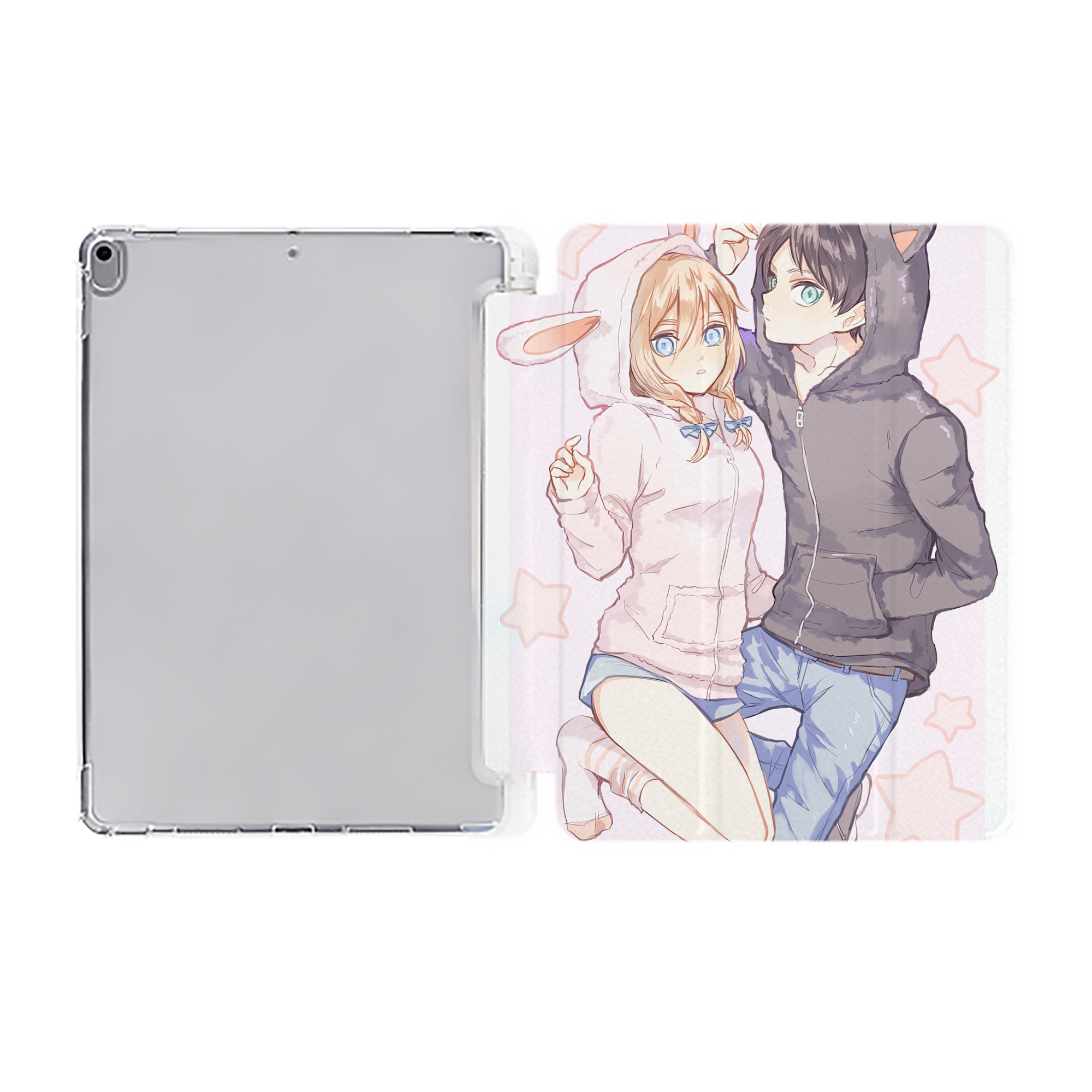 （画像用） 進撃の巨人 Attack on Titan IPad ケース ペン収納付き 三つ折りスタンド PUレザー×シリコン 対応機種9.5/10.5/10.9インチ